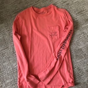 vineyard vines shirt boys size Large coral